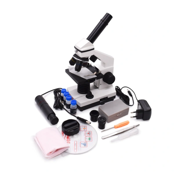 Микроскоп школьный Эврика 40х-1280х с видеоокуляром в кейсе